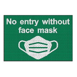 No Entry Without Face Mask (Face Mask Symbol) Window Decal