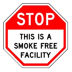 Stop This Is A Smoke Free Facility Sign