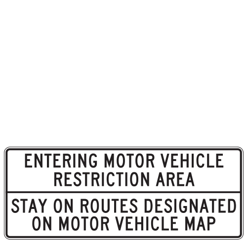 Entering Motor Vehicle Restriction Area | Stay on Routes Designated on Motor Vehicle Map Signs | National Forest Service