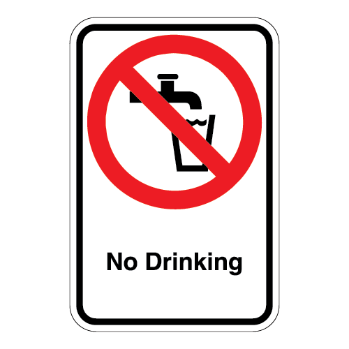 (No Bottle Symbol) No Drinking Sign