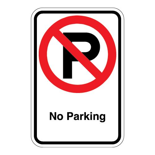 (No Parking Symbol) No Parking Sign