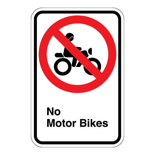 (No Motor Bikes Symbol) No Motor Bikes Sign