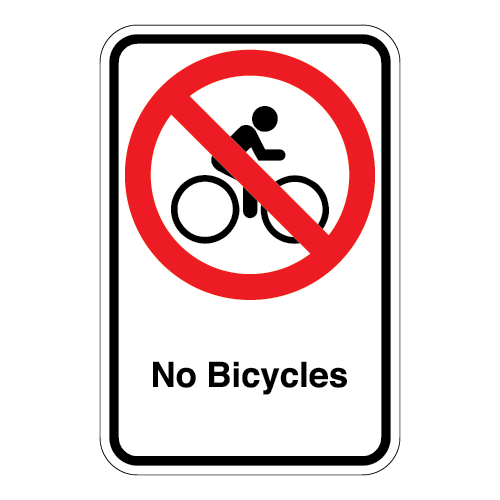 (No Bicycle Symbol) No Bicycles Sign