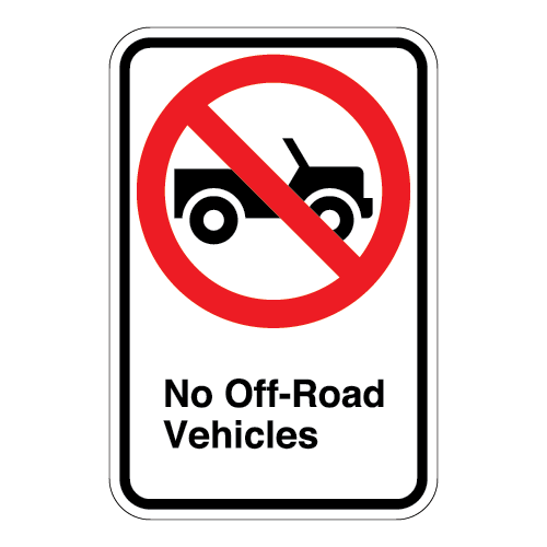 (No Off Road Vehicles Symbol) No Off Road Vehicles Sign