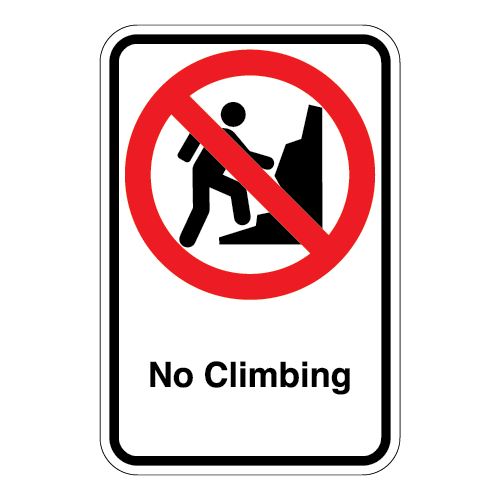 (No Climbing Symbol) No Climbing Sign