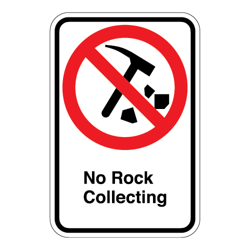 (No Rock Collecting Symbol) No Rock Collecting Sign