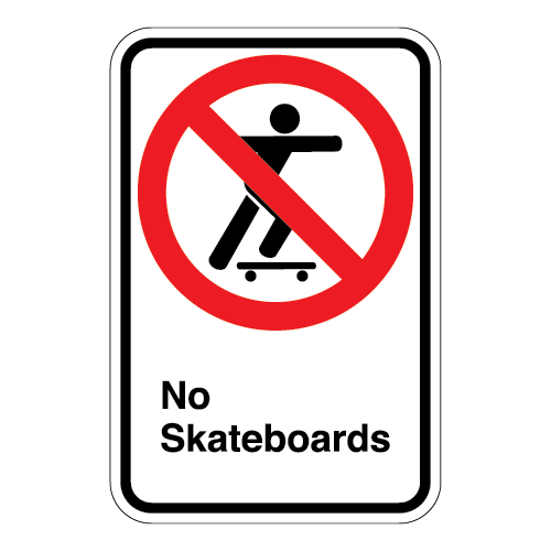 (No Skateboard Symbol) No Skateboards Sign
