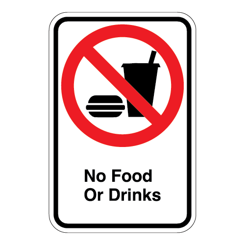 (No Food or Drinks Symbol) No Food or Drinks Sign