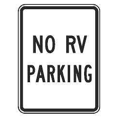 No RV Parking Sign