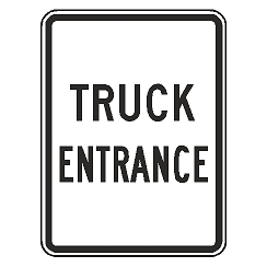 Truck Entrance (Vertical) Sign