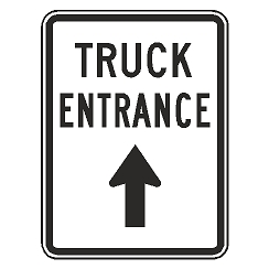 Truck Entrance (Up Arrow) Sign