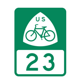 (Alternate Design) Bike Route Plaque U.S. for Bicycle Facilities