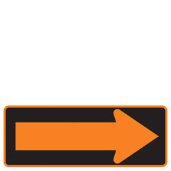 Detour (Blank inside Arrow) Signs for Temporary Traffic Control (Crashworthy Barricade Signs)