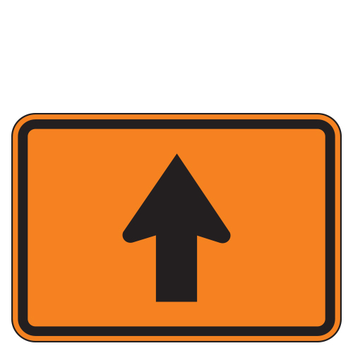 Up Arrow Auxiliary Route Marker Signs for Temporary Traffic Control