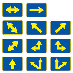 M6 Series County Route Arrow Plaques