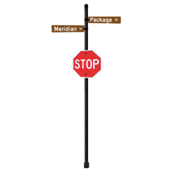 Meridian | Special Mount | 4 Way Intersection with 30" Blades & Stop Sign Package