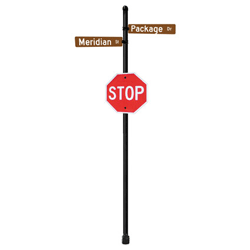 Meridian | Special Mount | 4 Way Intersection with 6 x 30 Blades & Stop Sign Package