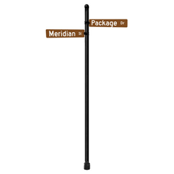 Meridian | Standard Mount | 4 Way Intersection with 6 x 30 Street Name Blades Package