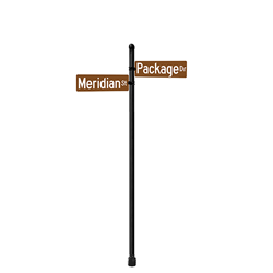 Meridian | Standard Mount | 4 Way Intersection with 36" Street Name Blades Package