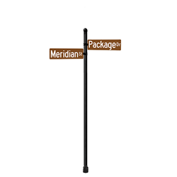 Meridian | Special Mount | 4 Way Intersection with 9" x 30" Street Name Blades Package