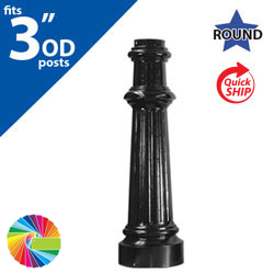 Semi Gloss Powder Painted SB 33 Base (24 Tall) for 3 OD Round Posts