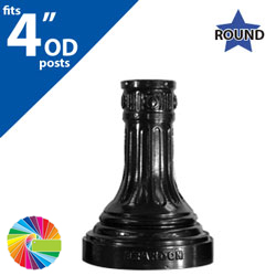 Semi Gloss Powder Painted SB 64 Base (18" Tall) for 4" OD Round Posts