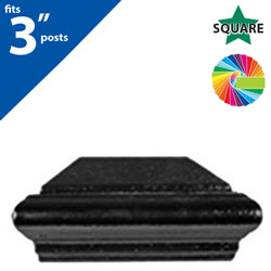 Semi Gloss Powder Painted FINQ C3 Post Cap for 3 Square Post