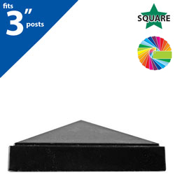 Semi Gloss Powder Painted FINQ E3 Post Cap for 3" Square Post