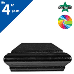 Semi Gloss Powder Painted FINQ C4 Post Cap for 4" Square Post