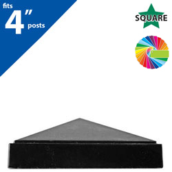 Semi Gloss Powder Painted FINQ E4 Post Cap for 4" Square Post