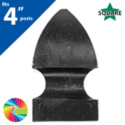 Semi Gloss Powder Painted FINQ P4 Post Cap for 4" Square Post