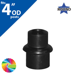 Semi Gloss Powder Painted Adapter for 4" OD Round Post to 3" OD Sign Bracket