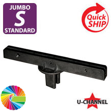 Semi Gloss Powder Painted 12" Jumbo Bracket: 90 Degrees for U Channel Posts