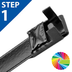 Semi Gloss Powder Painted Stainless Steel Strapping with Wing Seal