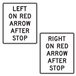 Left/Right on Red Arrow After Stop Sign