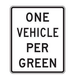 XX Vehicle Per Green Sign