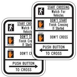 R10 3B Crosswalk Message Signs