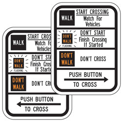 R10 3C Crosswalk Message Signs