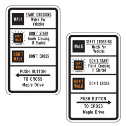 R10 3G Crosswalk Message with Custom Street Name Signs