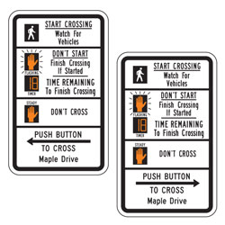 R10 3I Crosswalk Message with Custom Street Name Signs