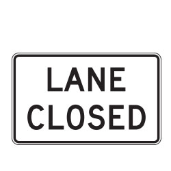 Lane Closed Sign