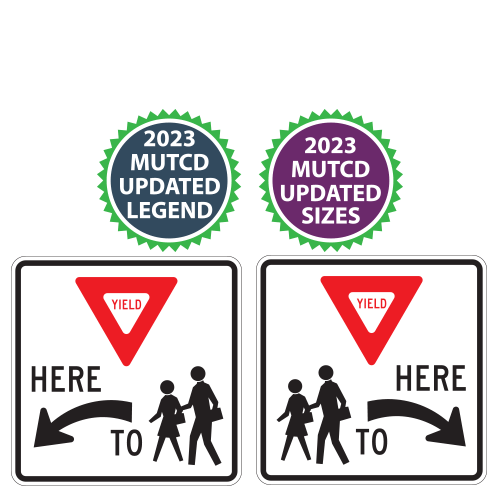 Yield Here to Pedestrians School Crossing Signs