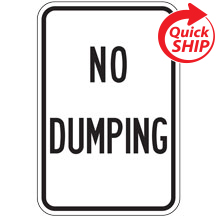 No Dumping Traffic Sign