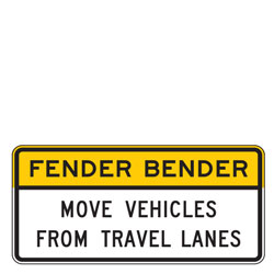Fender Bender | Move Vehicles from Travel Lanes Sign