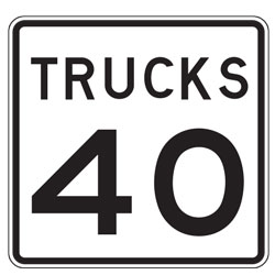 Truck Speed Limit Plaques