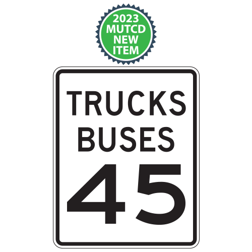 Trucks Buses Speed Limit Plaques