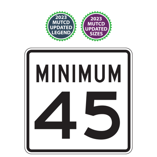 Minimum Speed Limit Plaques