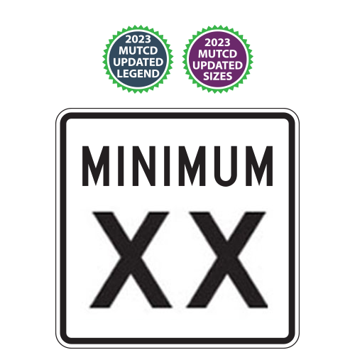 Minimum Speed Limit Plaques