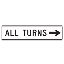 All Turns with Right Arrow Sign