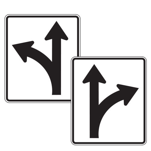 Optional Movement Lane Control Thru and Turn Sign